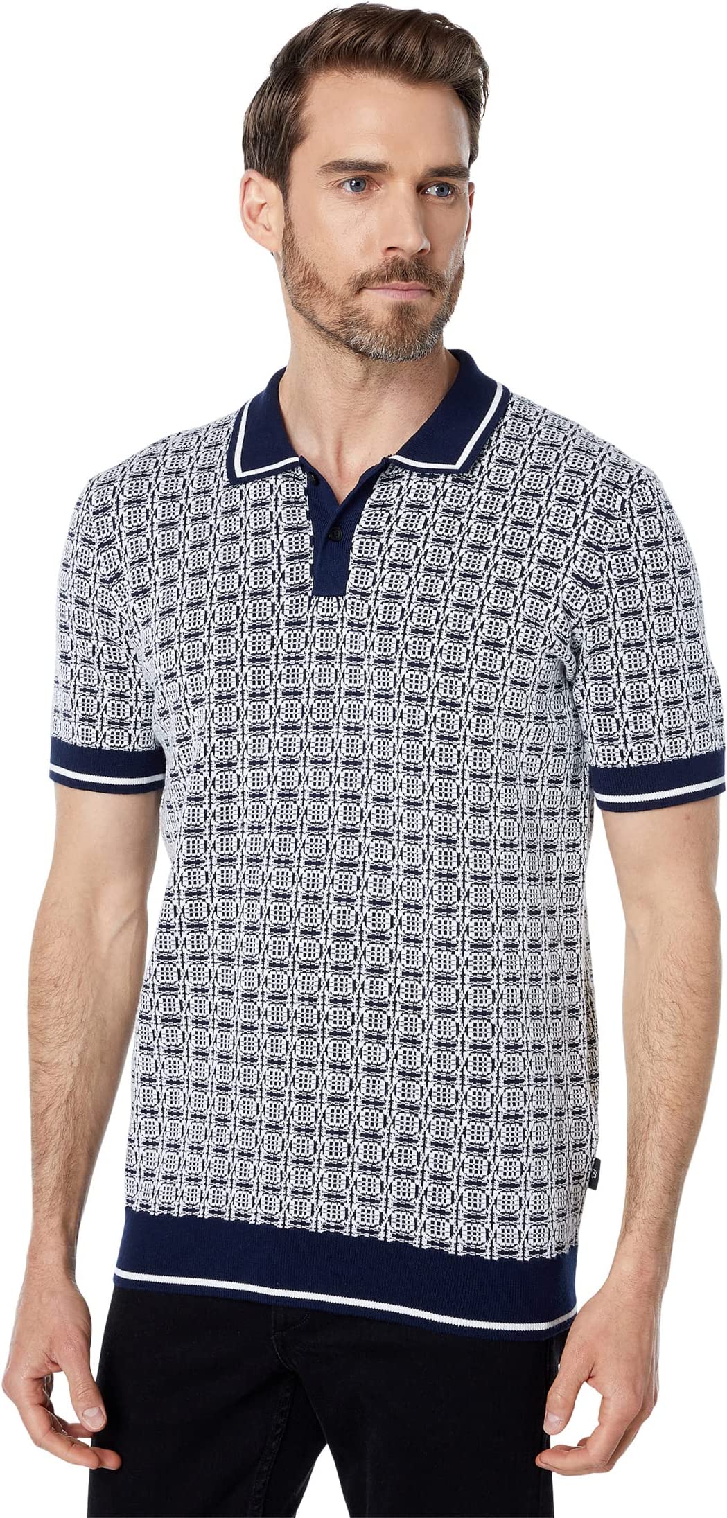 Verrijken Verminderen Mordrin Sale Online Ted Baker Staffrd Jacquard Polo with Tipping Online Discounts  with Top Quality Guaranteed